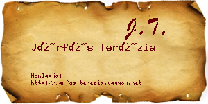 Járfás Terézia névjegykártya