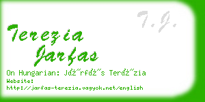 terezia jarfas business card